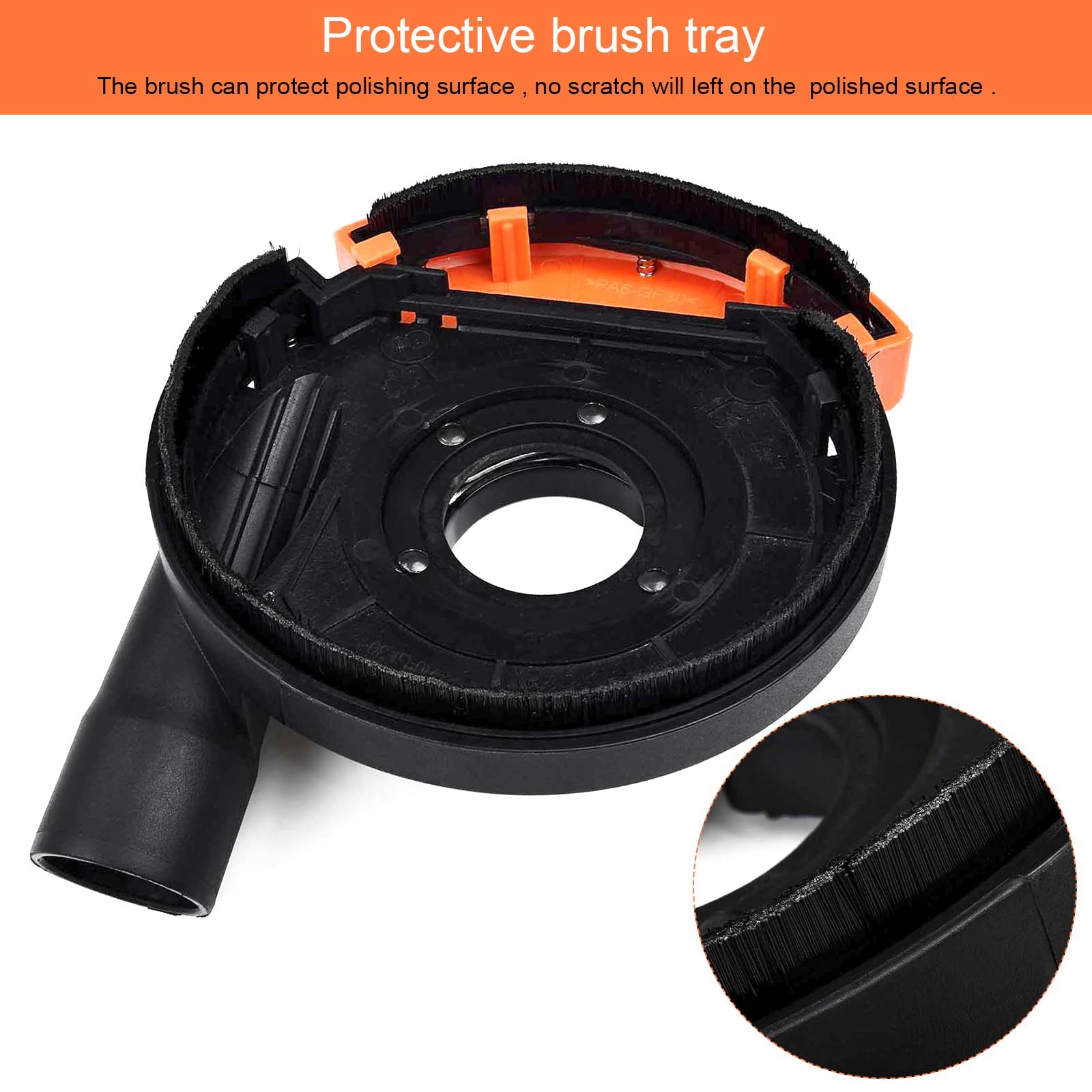 HARDELL Dust Shroud for Angle Grinder 4/4.5/5 inch Universal Surface Grinding Shroud (125MM)