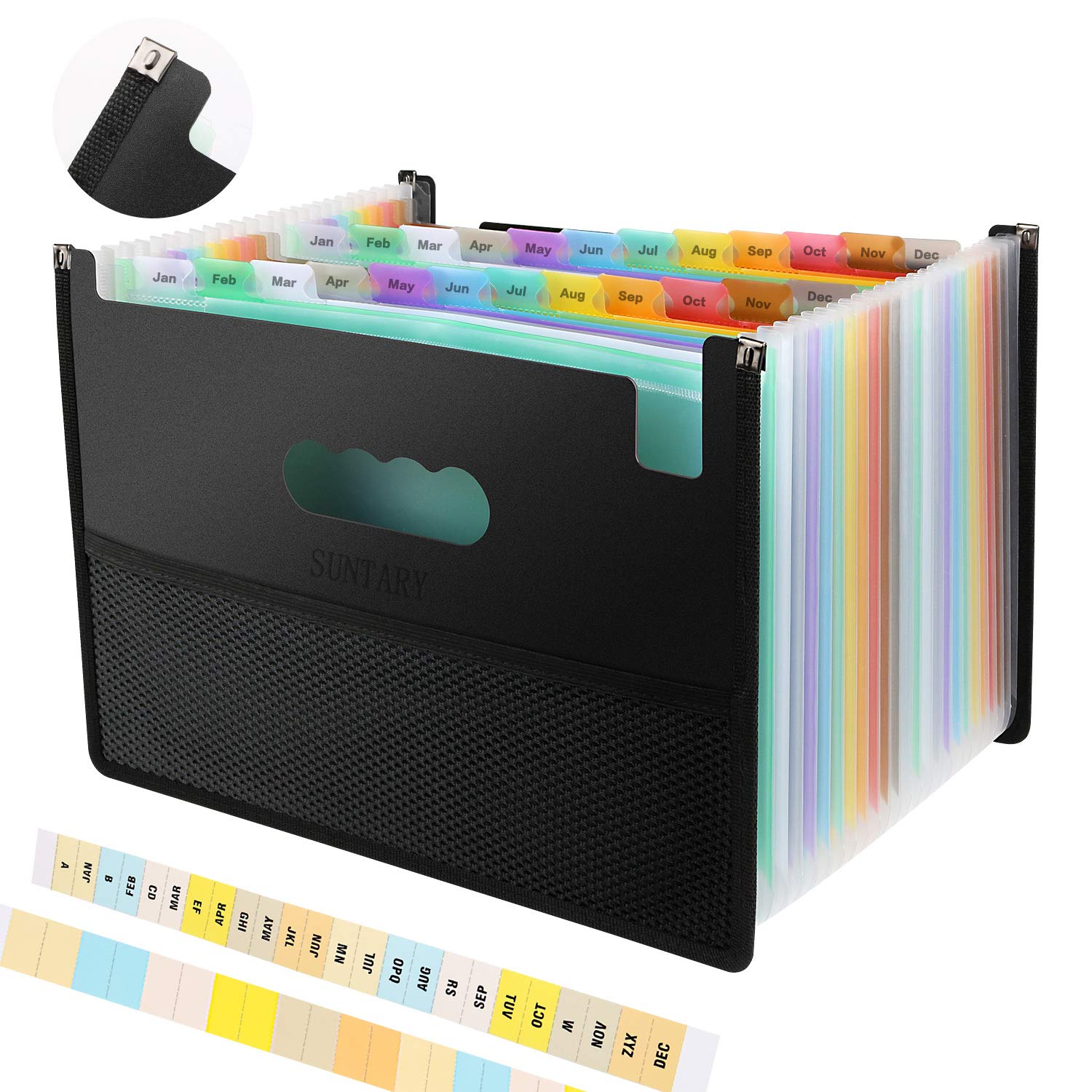 24 Cartelline Portadocumenti A5 Impermeabili - Con Chiusura A Strappo Ed Etichette | 6 Colori Vivaci - Foto 4