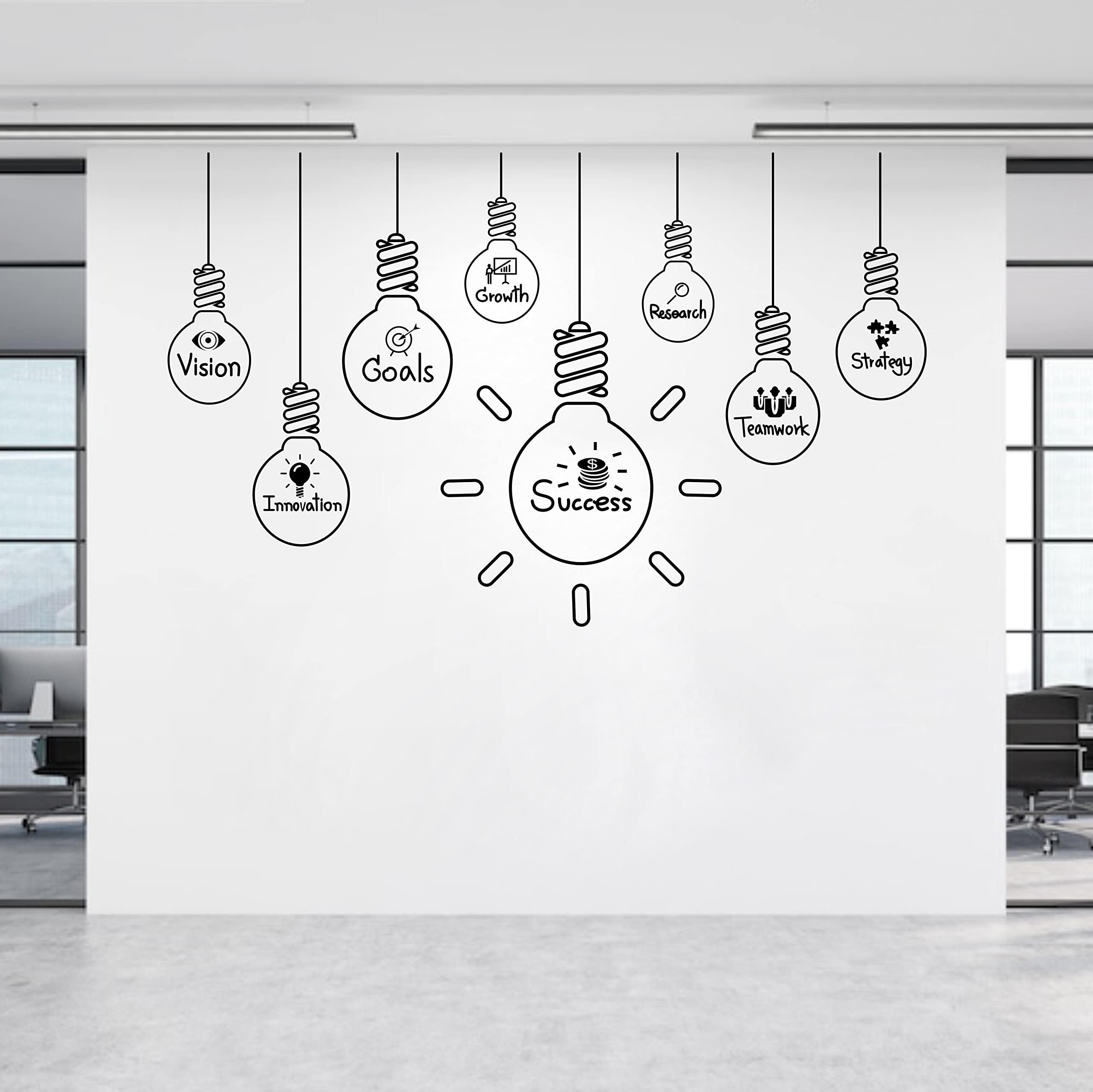 Success Team Work Duvar Çıkartması Ofis Duvar Vinil Çıkartma Ofis Duvar Sanatı Büyük Ofis Duvar Çıkartması Motivasyon Alıntı Takım Çalışması Duvar Çıkartması A1 (Siyah)