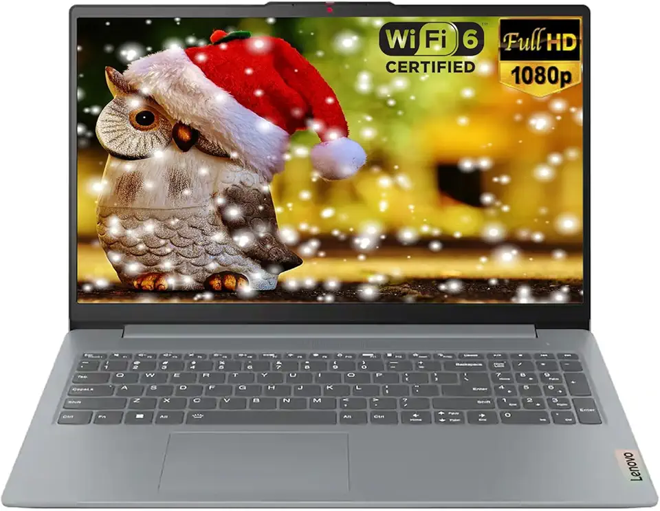 Lenovo IdeaPad Slim 3i 39.6 cm FHD Laptop, Intel Core i3-N305 (8-Core) CPU, 8GB LPDDR5 RAM, 128GB UFS, Intel UHD Graphics, Wi-Fi 6, leitor de cartão SD, Windows 11 S, cinza ártico, suporte dobrável