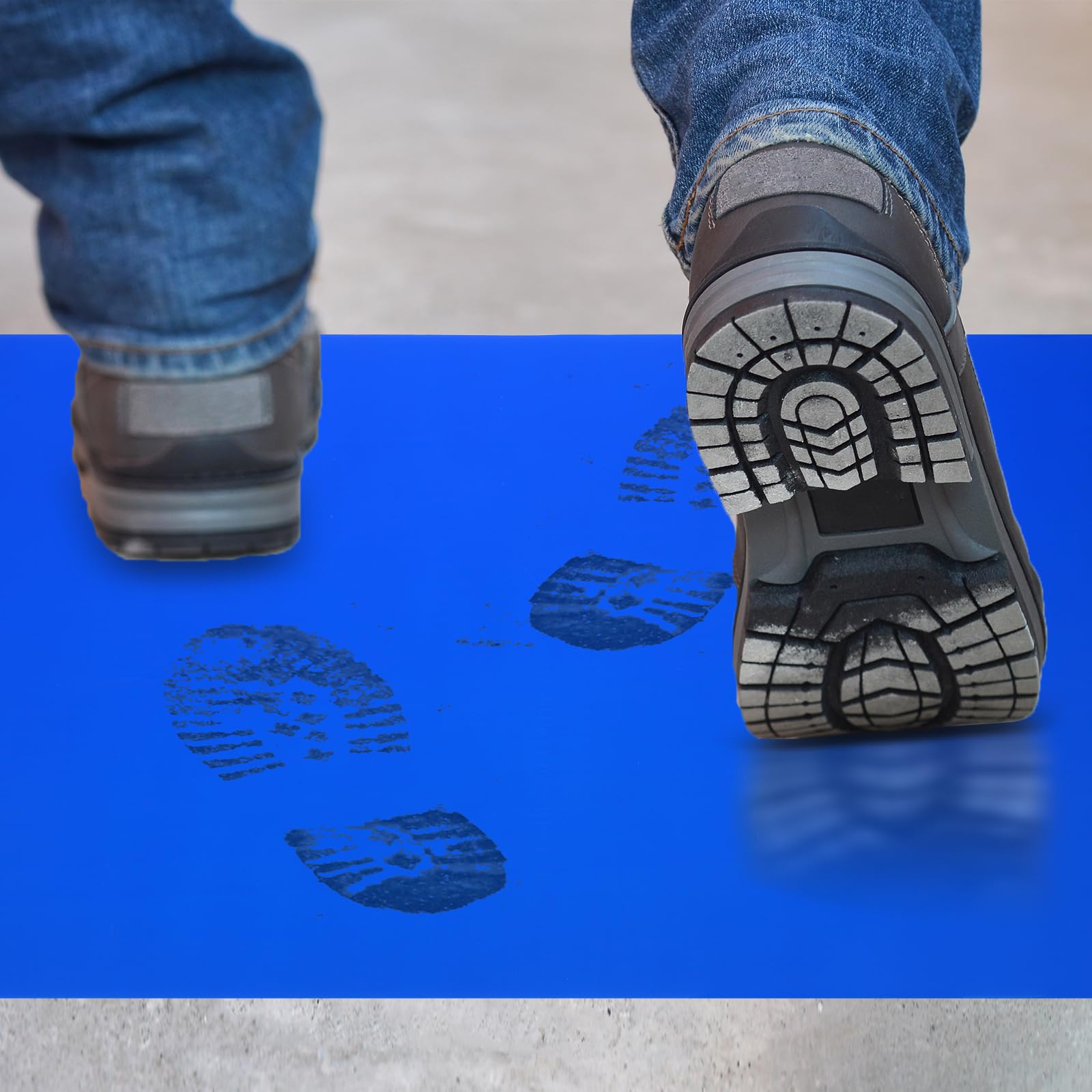 PATIKIL Collant/Tacky Mat, 120 pcs 36" x 18" Adhésif Tapis 1mm Épaisseur, Enlever Poussière et Saleté Chaussures et Equipement Roues pour Laboratoire Construction Accueil, Bleu