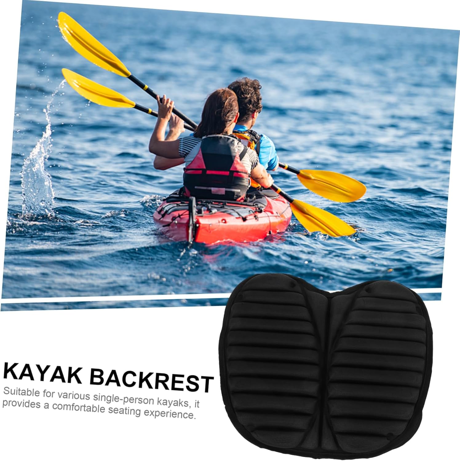カヤック背もたれクッション ポータブル メッシュ素材 一人乗り用