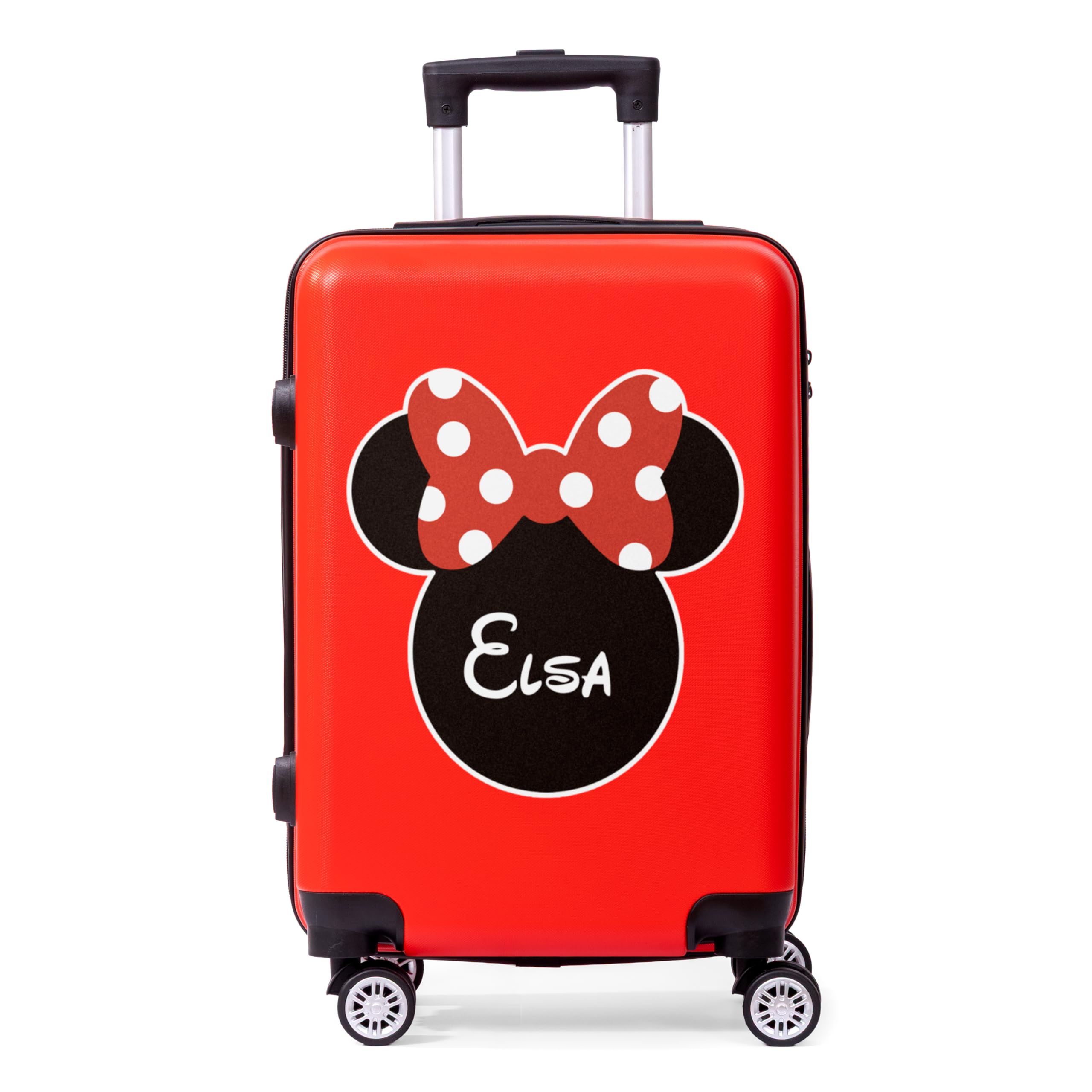 Maleta de Cabina Personalizada con Nombre | Equipaje de Mano 55 x 35 x 20 cm con 4 Ruedas Giratorias | Trolley Rígido ABS para Viajes, Vacaciones y Escapadas