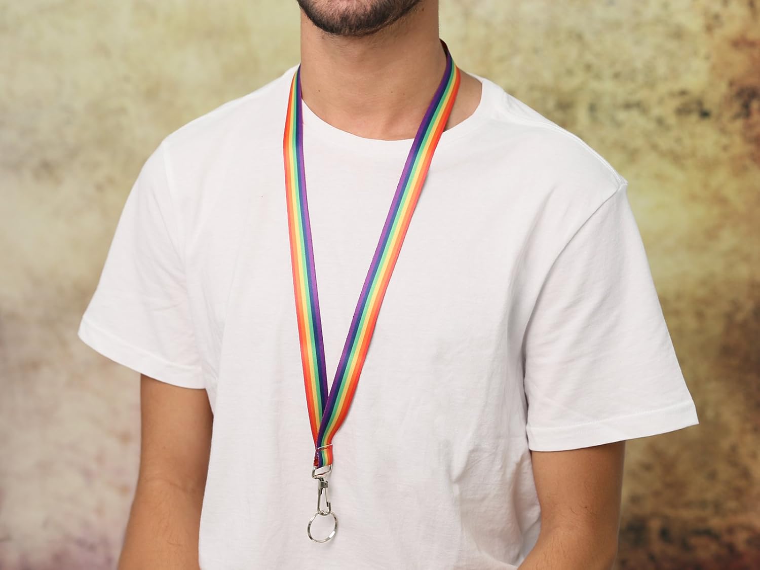 Colorful LGBTQ Flag Lanyard - Gay Pride LGBTQ Badge Holders for Pride Parades and Events