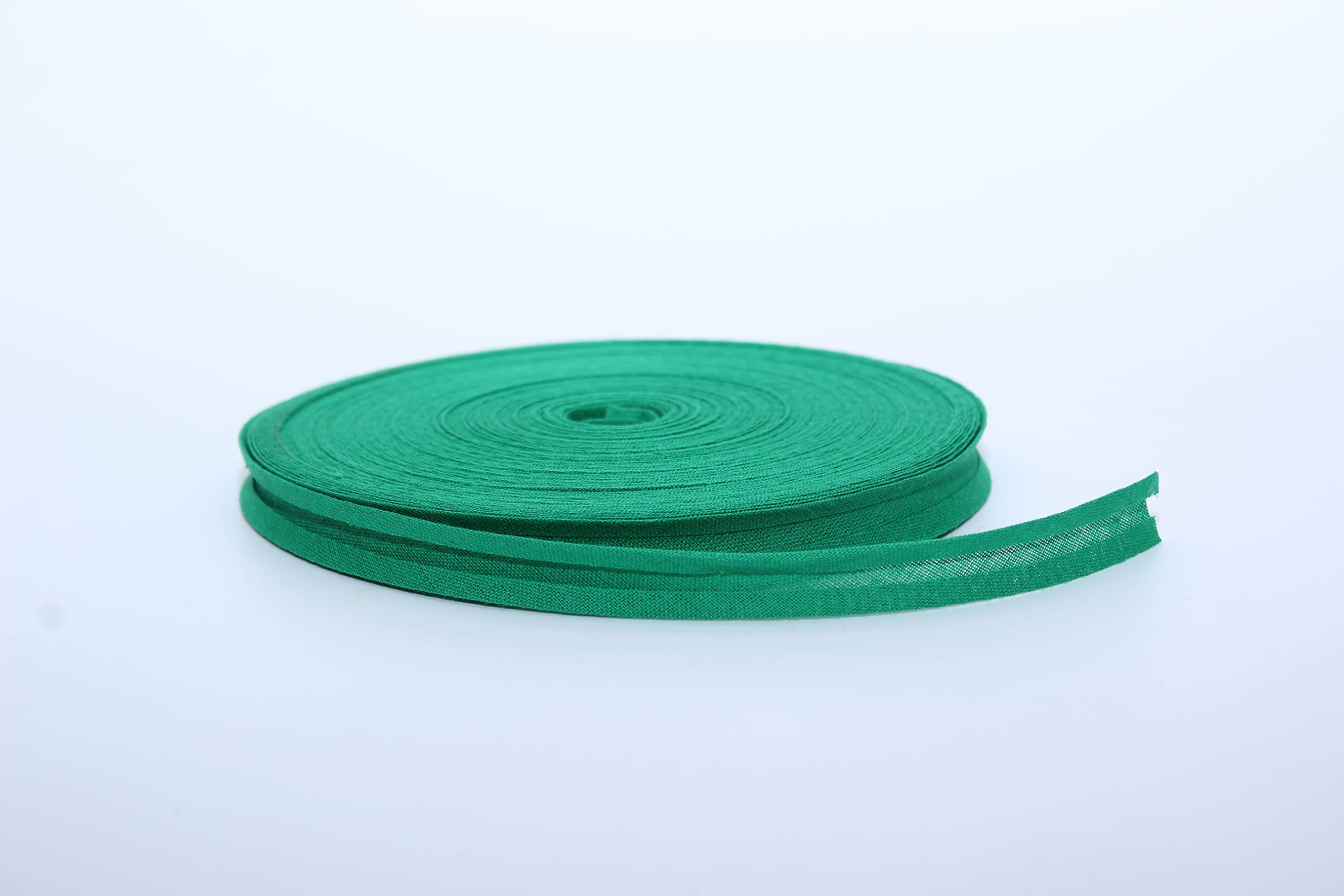 12mm Cotton Bias Binding Bias Tape for Sewing Piping Hemming Variations of Solid Color for DIY Garment Sewing and Trimming Sewing Apparel Binding Decorating (30 Meter, Jade Green)