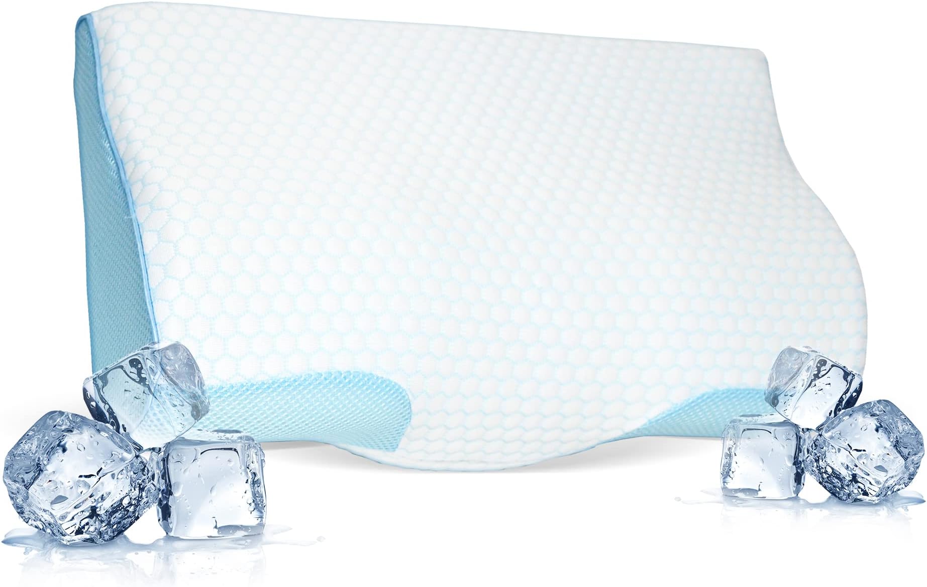 Derila Cooling Pillow Case Ensures Optimal Temperature Control of Your Pillow for Perfect Sleep. White Pillowcase Ensures a Perfect Fit