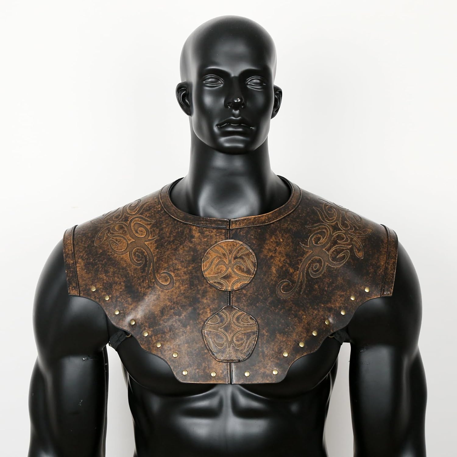 L'VOW Viking Leather Breastplate Adult Chest Armor Renaissance LARP Knight Cosplay Medieval Accessory - Image 7