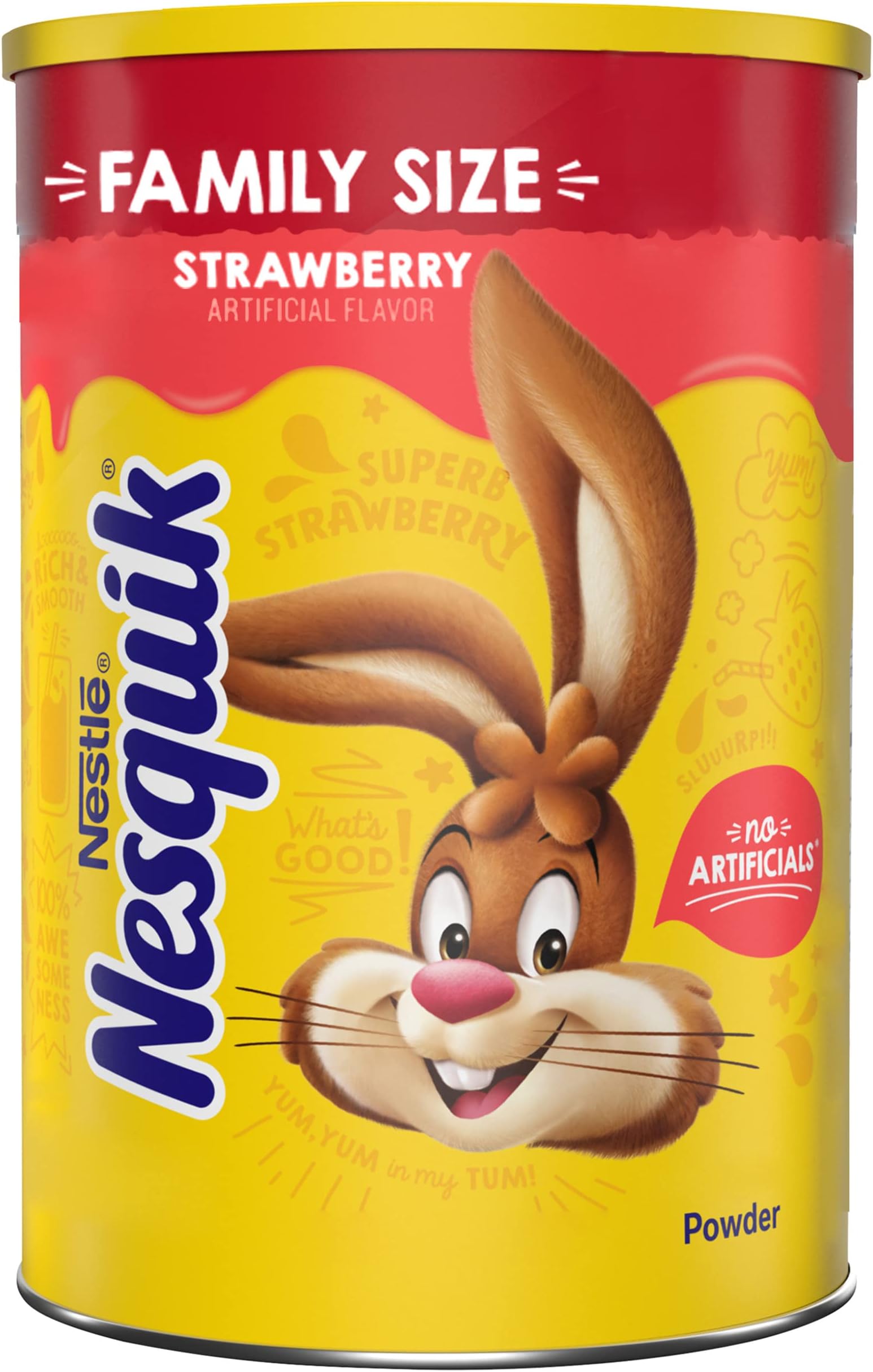 Large Strawberry Powder Drink Mix, 35.5 Ounce