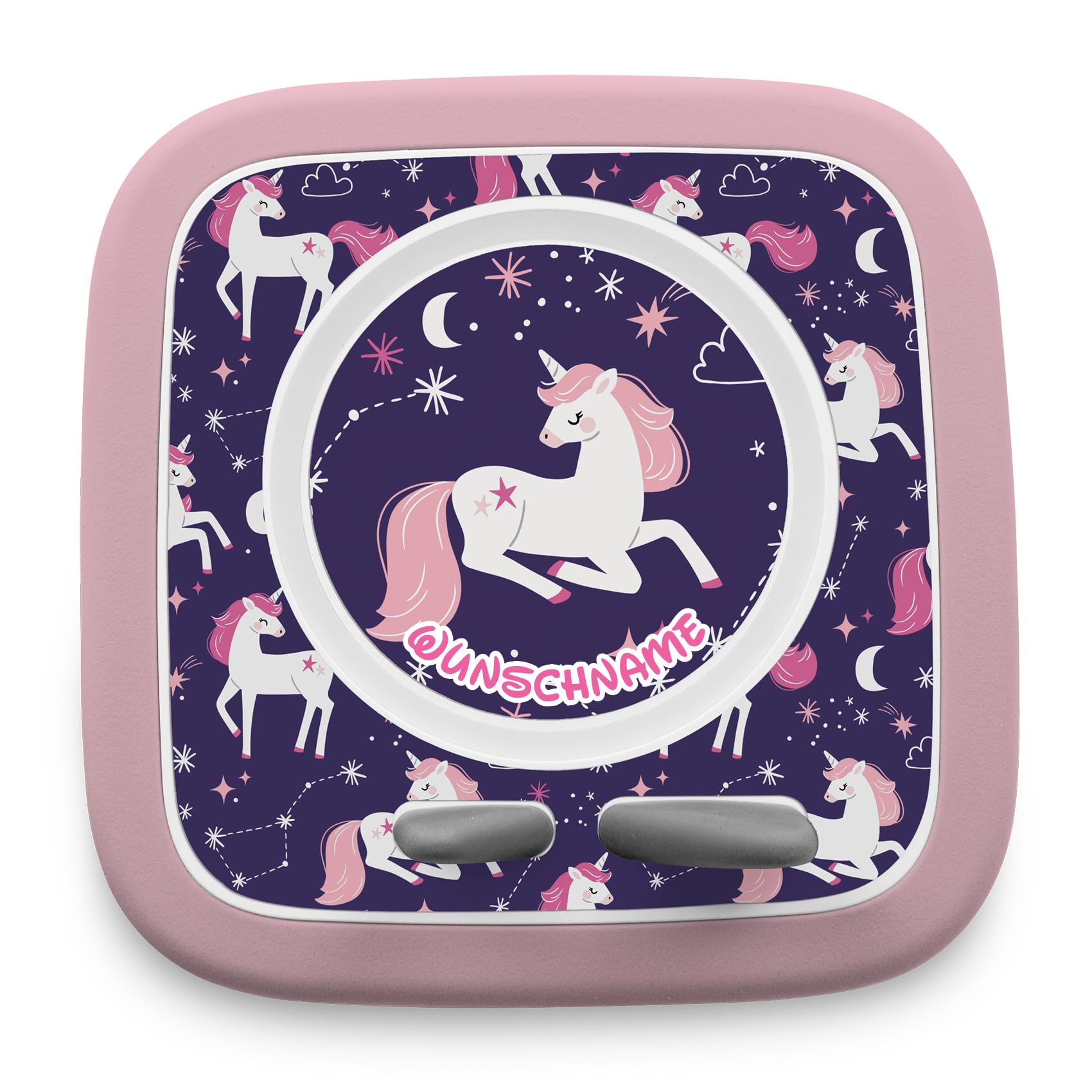 yabaduu Protective Film Compatible with Toniebox 2 Accessories Perfect Fit Self-Adhesive Protective Case with Scratch-Resistant Design for Children Y015 (32 Unicorns, with Name) — image 1