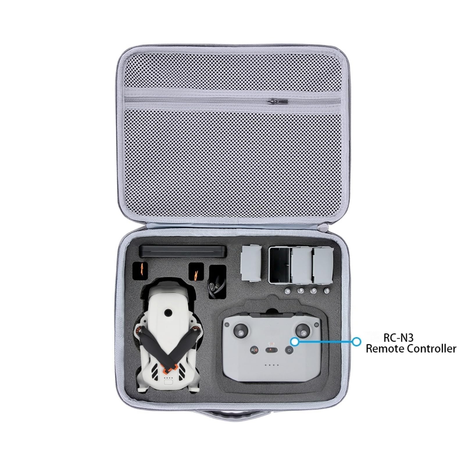 Torba do przechowywania o dużej pojemności do DJI Lito X1, podróżna torba do przenoszenia drona, odporna na wstrząsy i upadki akcesoria do toreb ochronnych, twarda przenośna torba na ramię PU, Szary