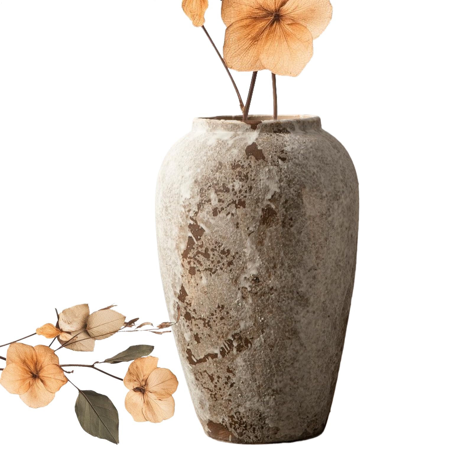 Vintage Vasen Für Blumen Keramische Schreibtischdekoration | Dekorative Vase Ornament Für Sammler Wohnung Ankleidetisch Kaminsims Bücherregal Fensterbank Küche Wohnzimmer Schlafzimmer