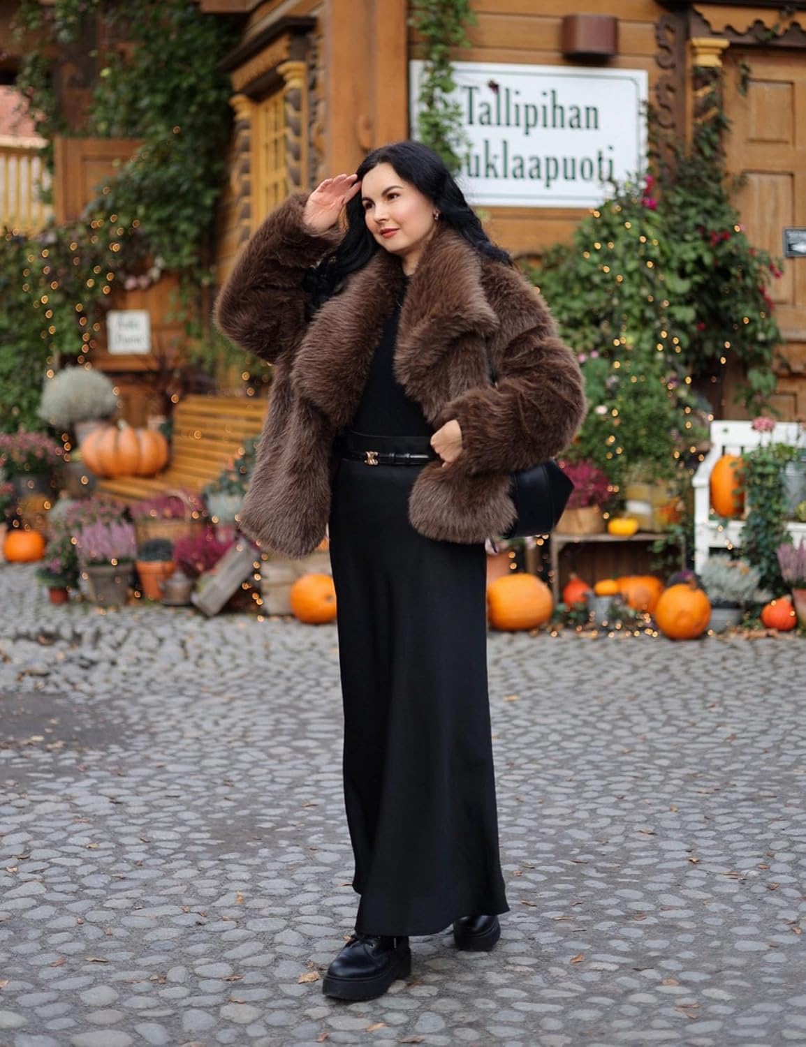 Cappotto da Donna in Pelliccia Soffice Giacca in Pelliccia Soffice Giacca a Maniche Lunghe con Risvolto giacche Invernali in Pelliccia Shaggy Parka Cappotto Corto