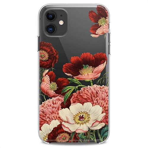 Miniatura 3 de Funda de TPU compatible con Apple iPhone 11 2019 modelo 6.1 pulgadas Iph 11 flexible silicona impresión floral naturaleza mujeres niñas Aster rosas