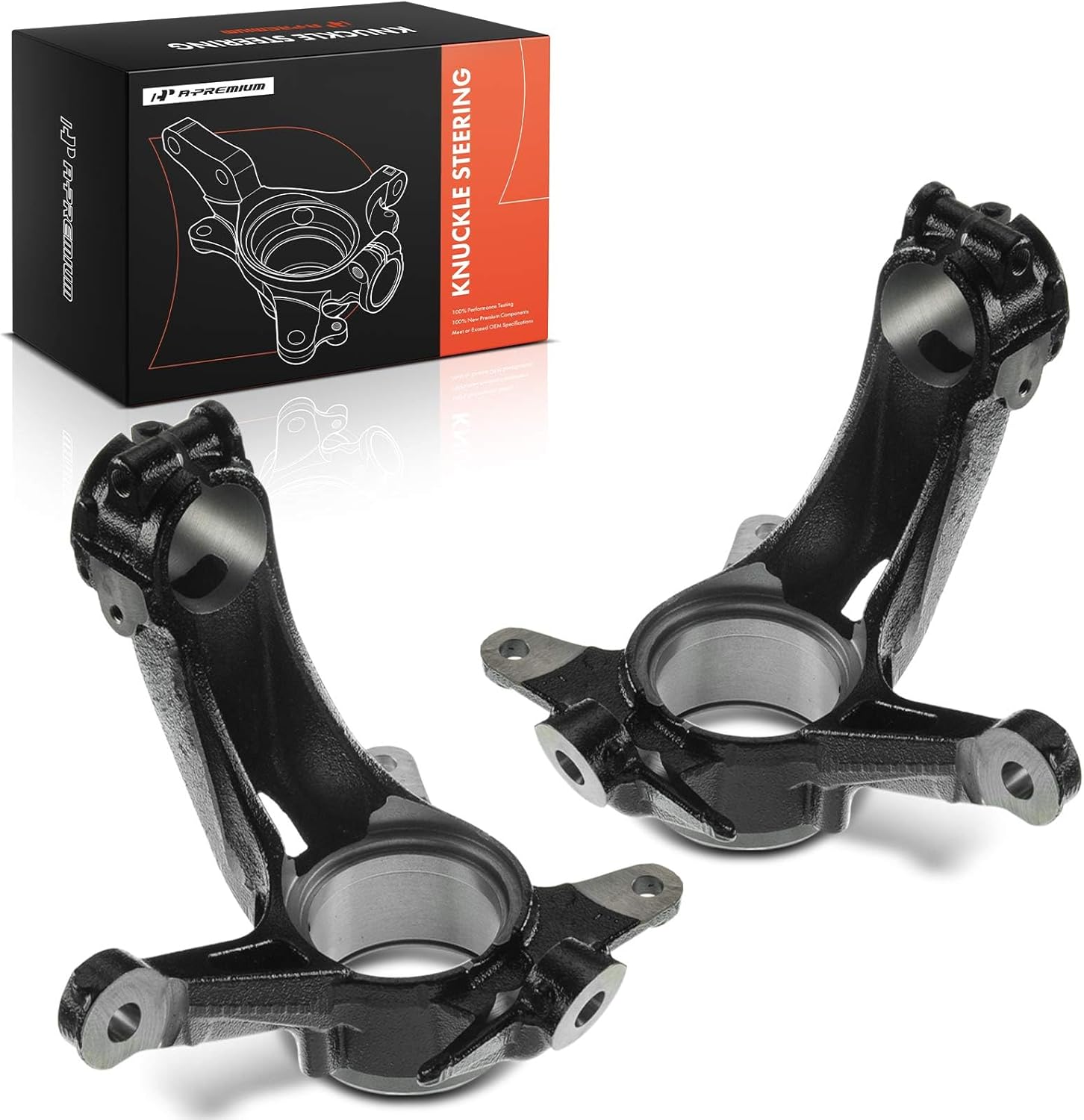 A-Premium Set of 2 Front Suspension Steering Knuckle Compatible with Honda Civic EX/EX-L/LX 2017-2020 1.5L, Civic EX 2017-2018 2.0L, Civic LX 2017-2020 2.0L, Hatchback, Driver and Passenger Side