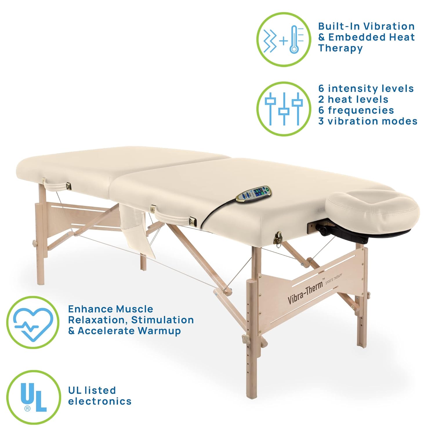 EARTHLITE Sports Therapy Table Vibra-Therm – Embedded Vibration & Heat, Enhanced Recovery & Warm-Up, Complete Package, UL Listed : Baby