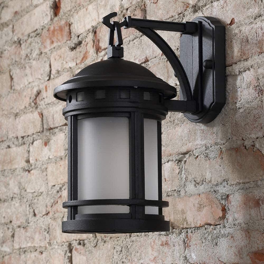 Lámpara de pared impermeable IP54 estilo rural y antiguo aplique retro con casquillo E27 exterior