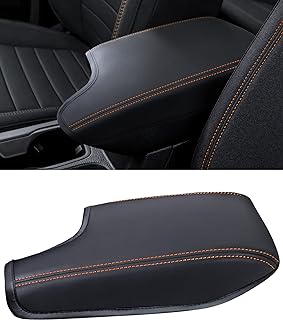 Center Console Armrest Cover for Subaru 2018-2023 Crosstrek and 2017-2023 Impreza, PU Leather Arm Rest Box Lid Protective Cover, Middle Console Seat Cushion Protector Accessories, Orange