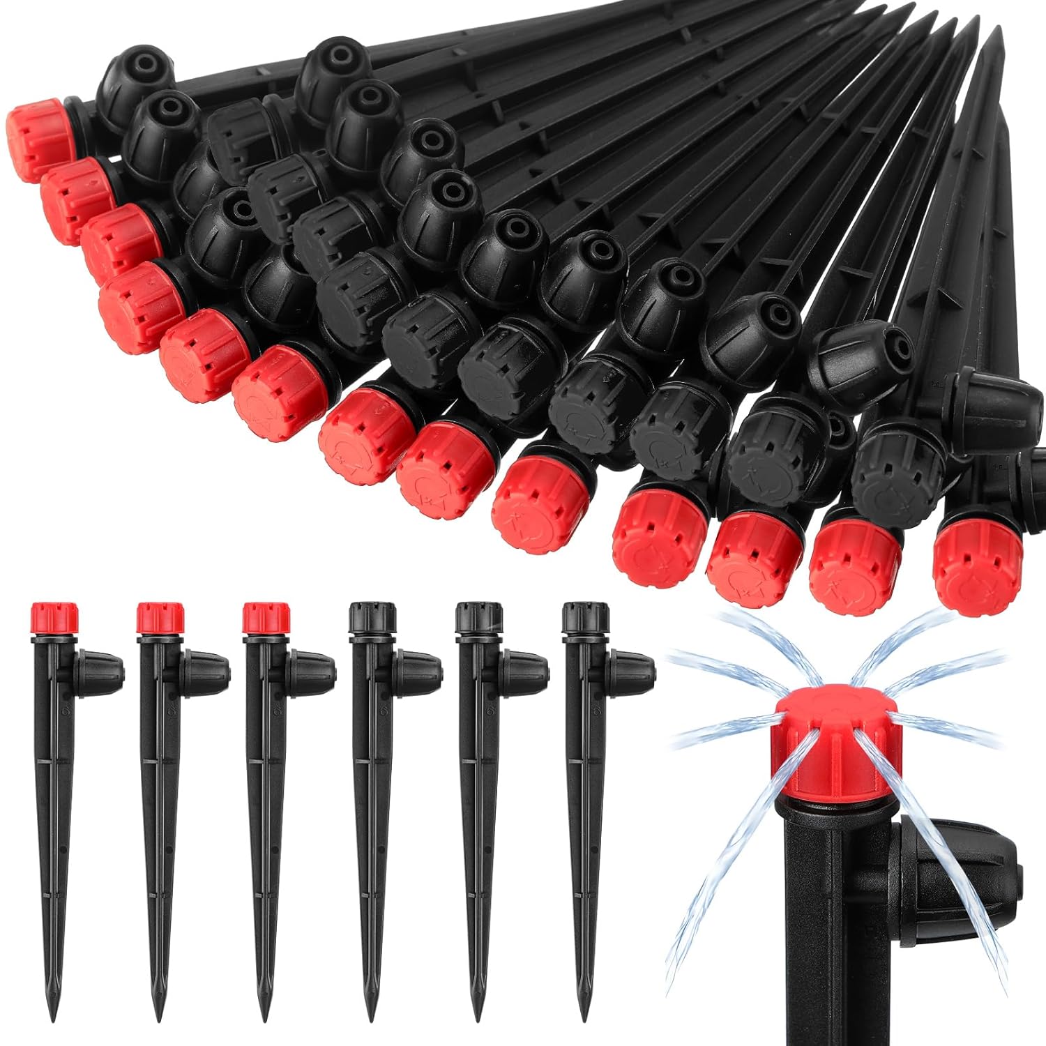 Rossesay 80 Pcs Drip Irrigation Emitters for 1/4" Drip