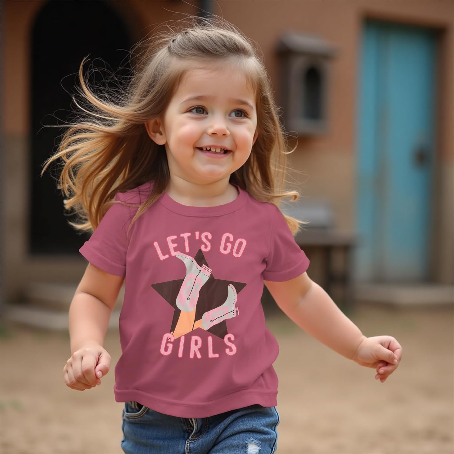 CM C&M WODRO Toddler Baby Girl Rodeo Western Cowgirl T-Shirt Funny Let’s Go Girl Boots Shirt Short Sleeve Summer Tee Tops - Image 3