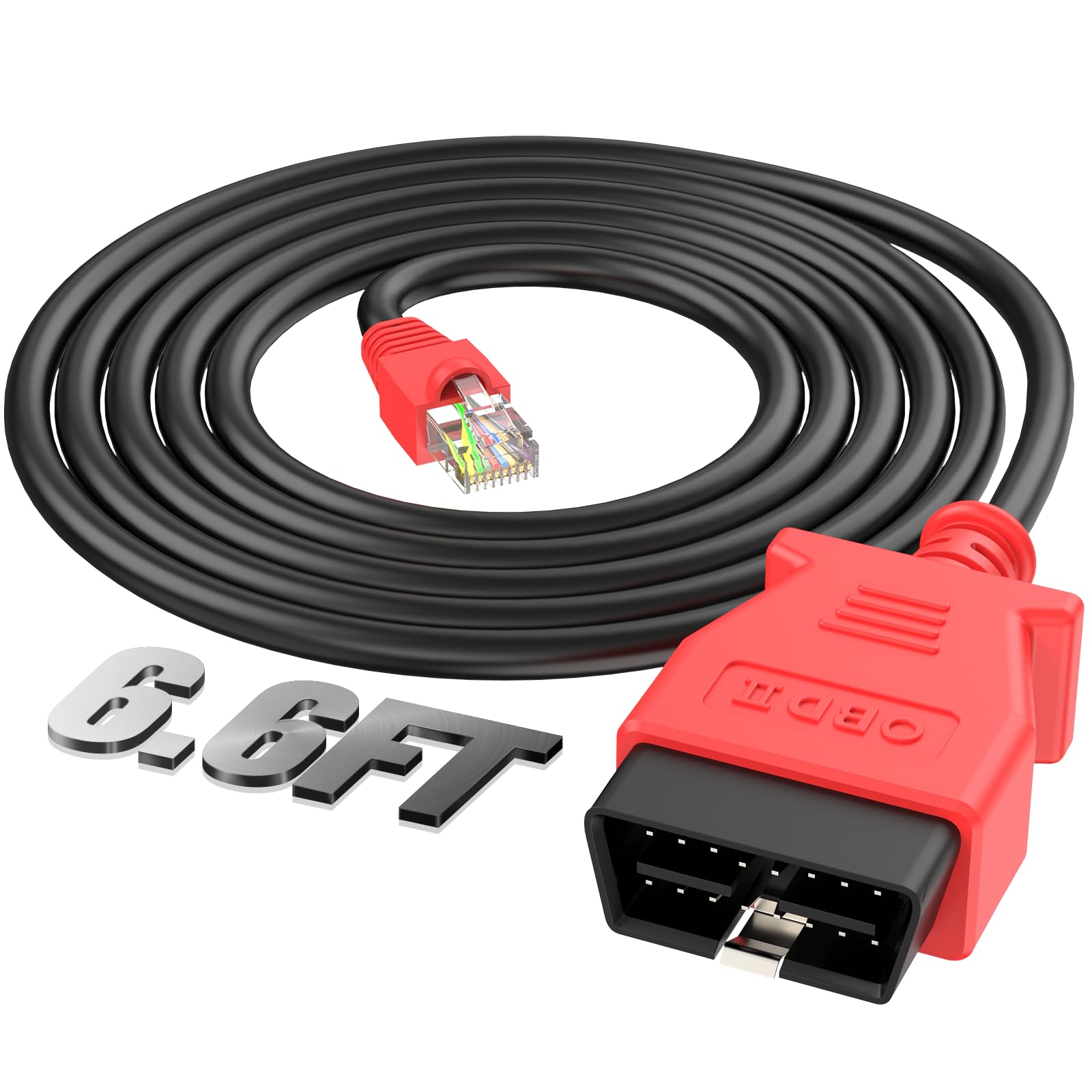 Cavo Ethernet da OBD a Ethernet, ENET Rj45 con connettore ethernet per interfaccia OBD2, cavo di codifica F, 2 m/2 m
