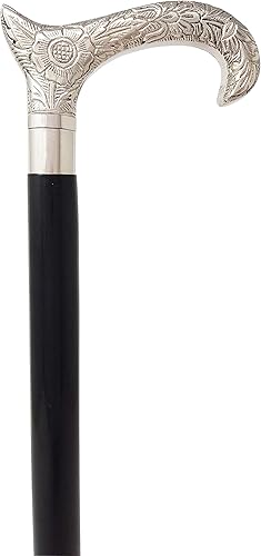 Brass Nautical - Bastón de bastón de madera de madera fuerte y resistente