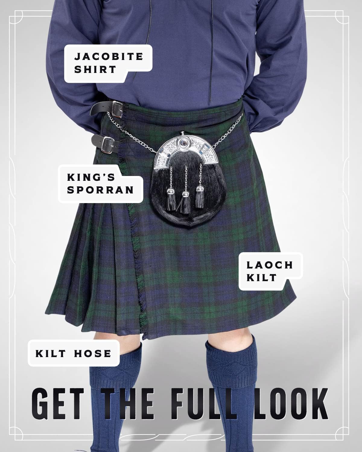 Damn Near Kilt 'Em Mens Laoch Traditional Dress - Tartan Kilt for Men, 4 Plaid Patterns - Image 10