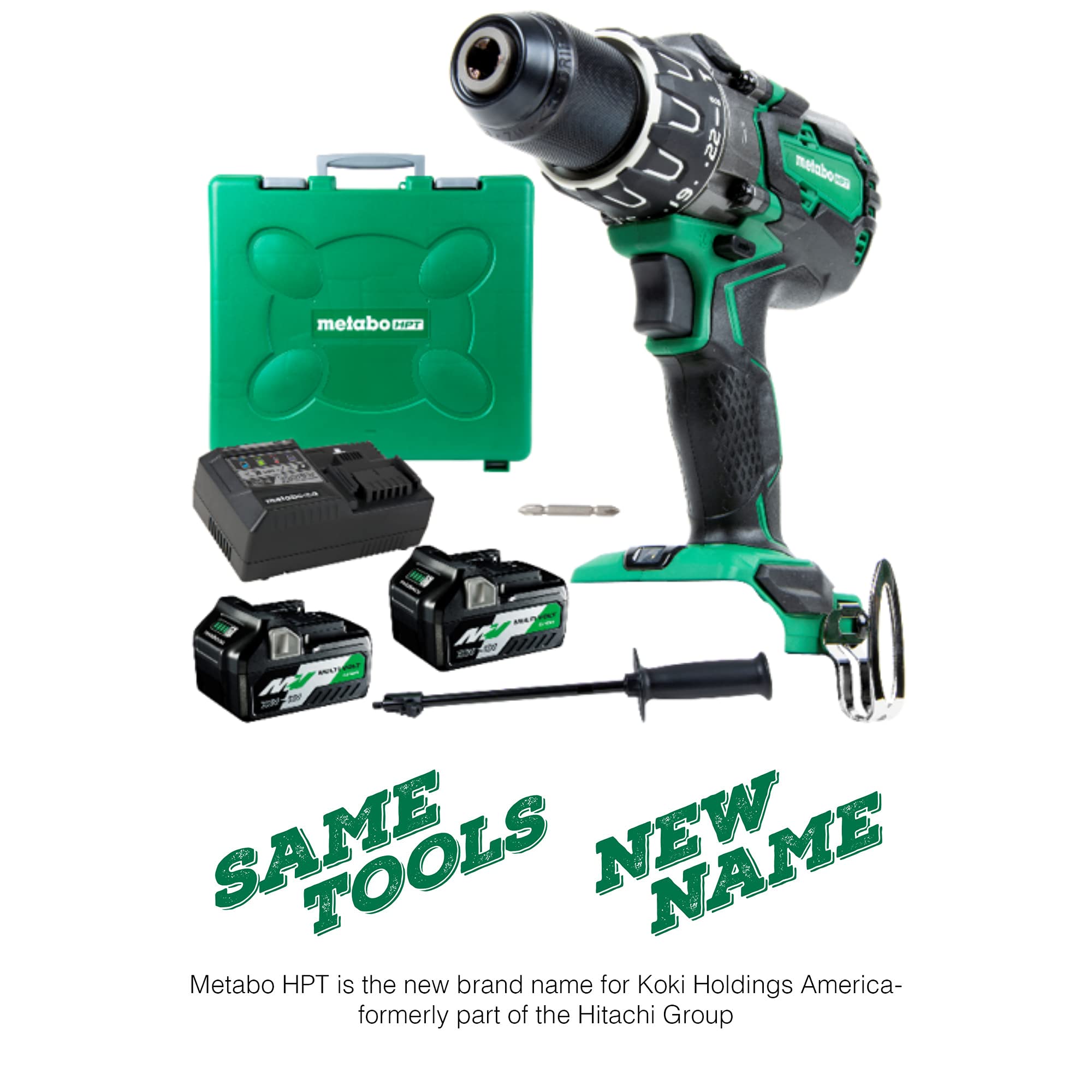 Metabo HPT 18V MultiVolt Cordless Drill/Driver Kit Brushless Motor