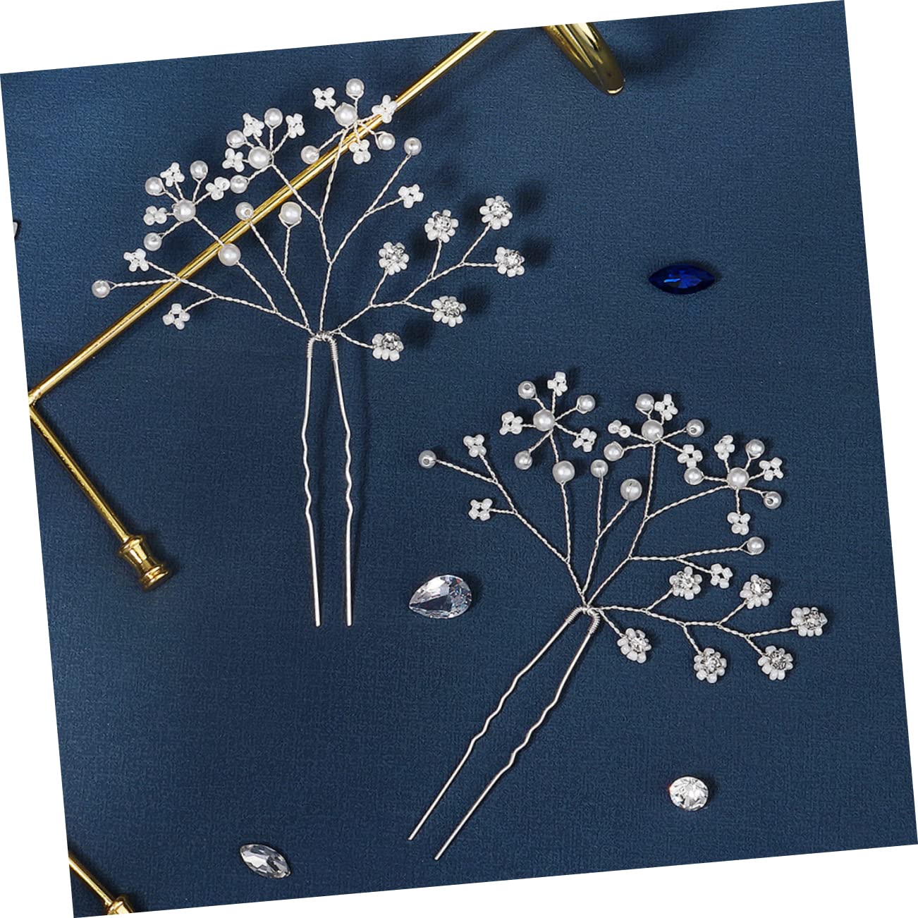 MAGICLULU 5 Sets Haarnadel Braut Haarstyling Für Hochzeit Eleganter Haarschmuck Für Frauen Abend Party Bankett 2 Stück * 5
