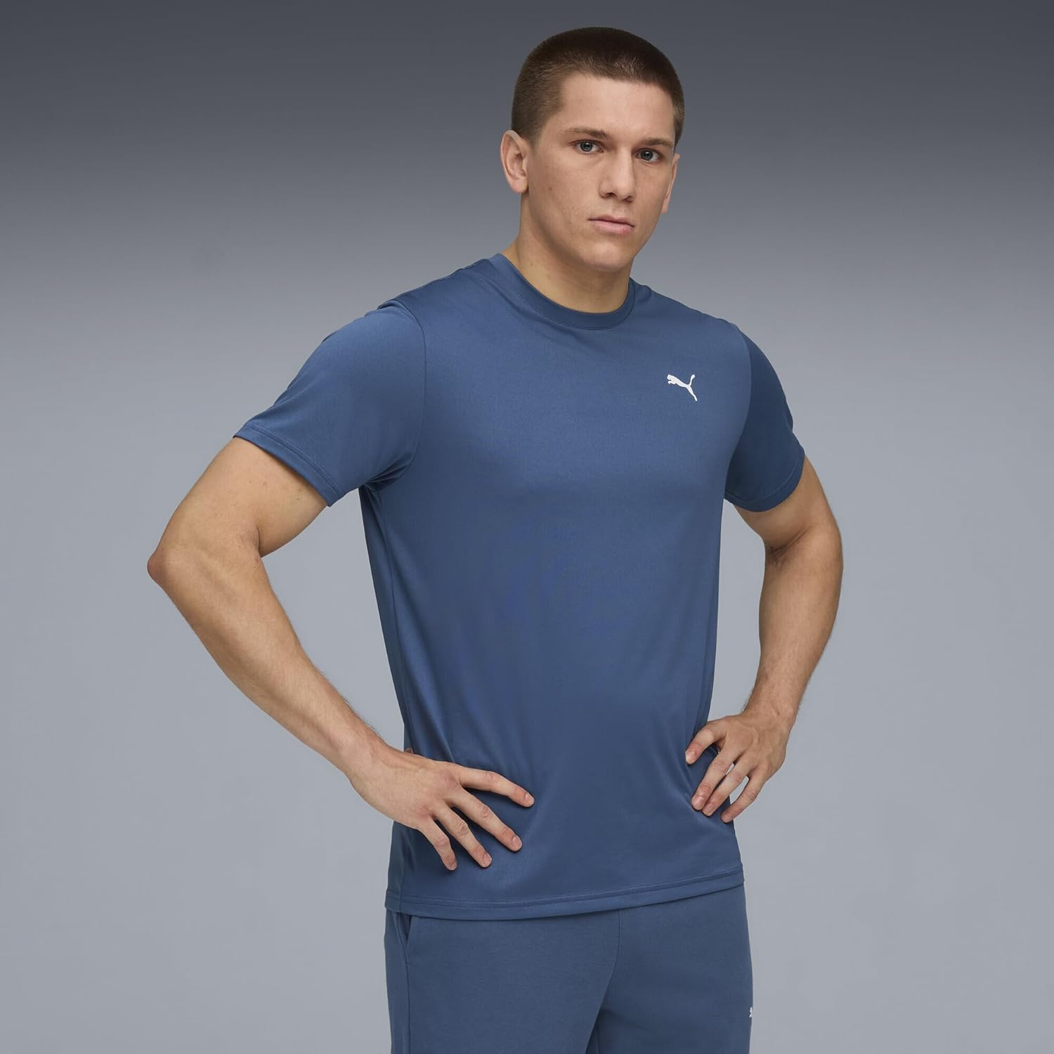 PUMA Mens M Tad Essentials Solid Cat Tee (Lc Small Cat)
