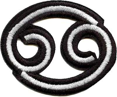 Cancer Astrological Zodiac Symbol Patch Horoscope Crab Sign Embroidered Iron On