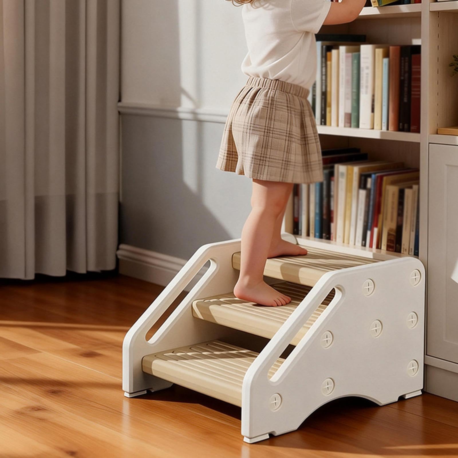 Taburete Infantil, Reposapiés Compacto Y Antideslizante para Lavabo,