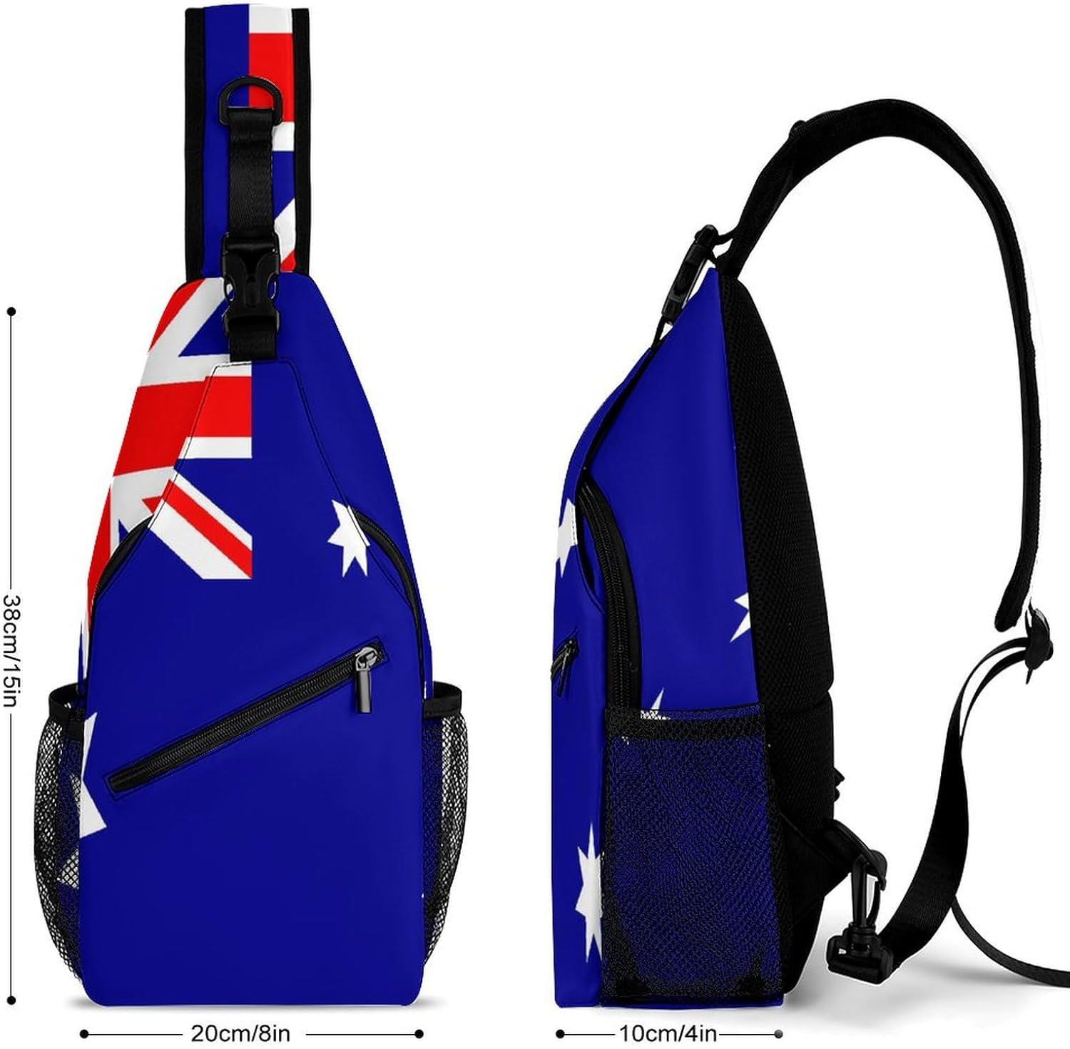 Australia Flag Sling Bag Crossbody Chest Bag Shoulder Bag For Travel Hiking Cycling Camping