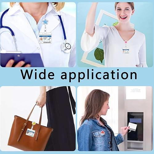 Vista 32 de 15 carretes retráctiles para insignias, soporte para tarjetas de identificación, clip retráctil, accesorios de carrete de insignia de enfermera