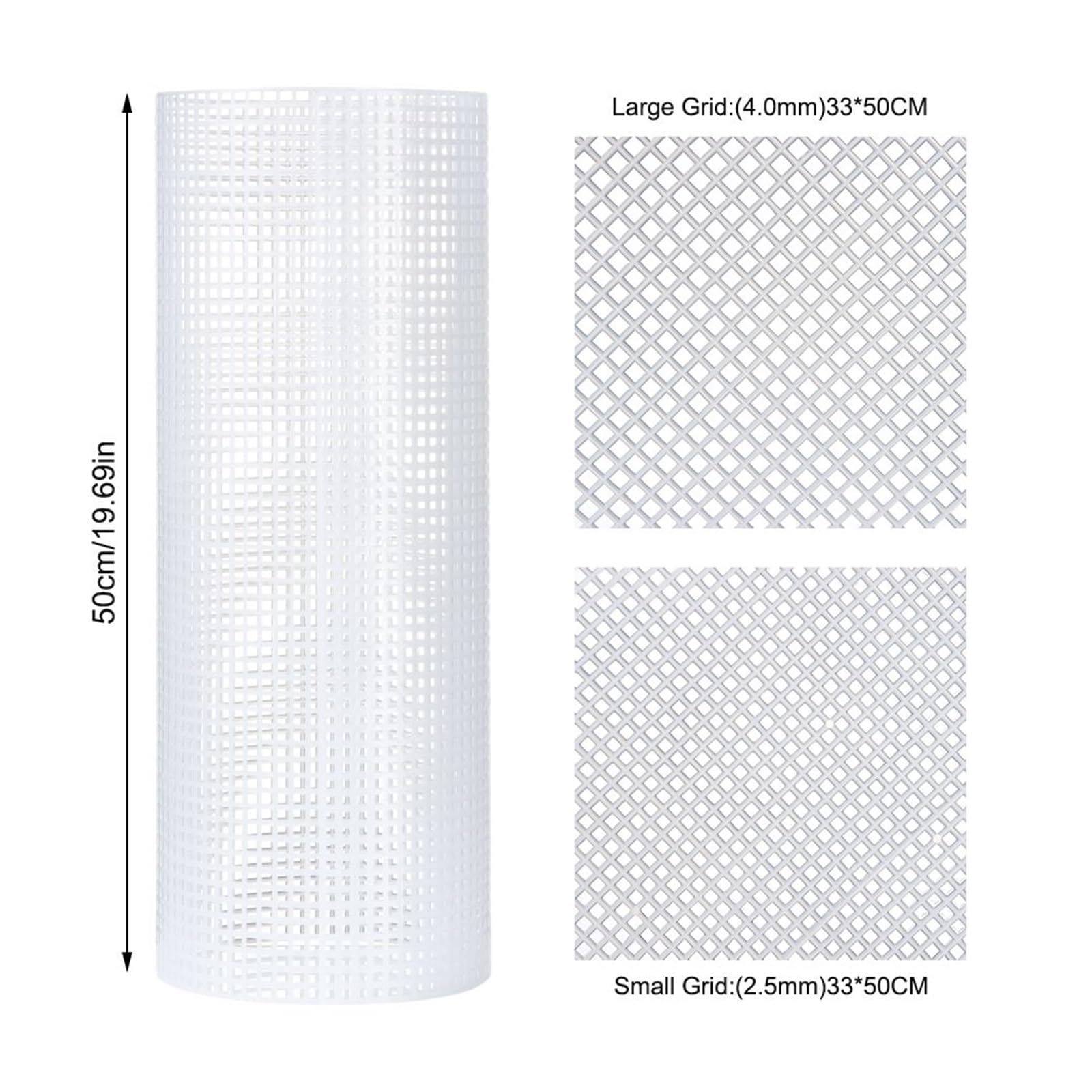 Plastikowe płótno do haftu igłowego, Plastikowa tkanina siatkowa Materiały do ​​rękodzieła DIY Wielokolorowe 2 rozmiary siatki(Large Grid)