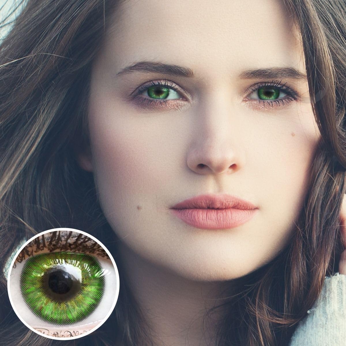 GLAMLENS Lenti a contatto colorate verdi Fresh Green mensili 2 pezzi DIA 14.5 senza correzione 0.00
