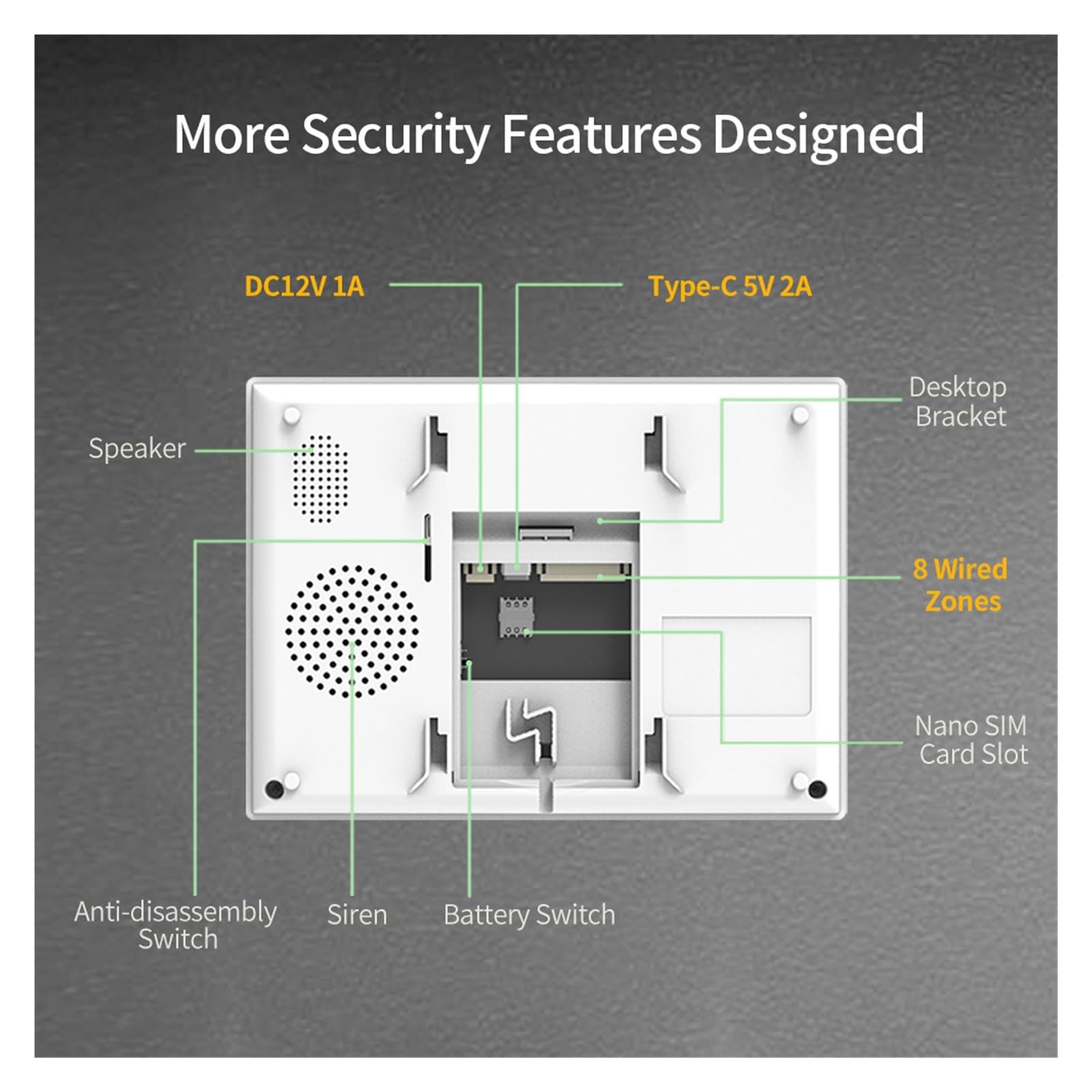 Kit antifurto wireless da 7 pollici WiFi 4G di allarme sicurezza domestica intelligente Sirena integrata con sensore for porta finestra Sistema Di Allarme Completo(Set-B 2-4Kit)