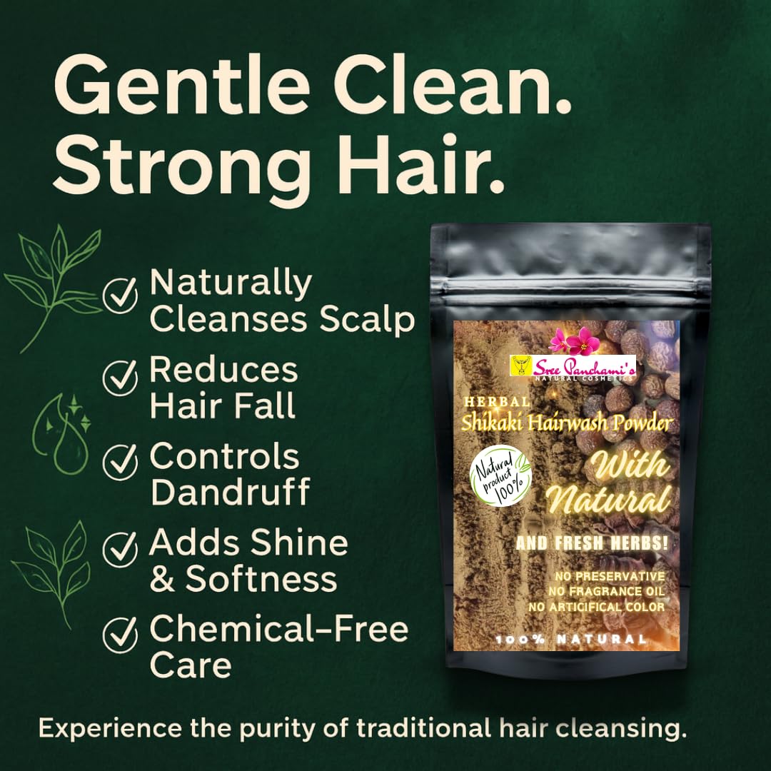 Sree Panchami's Hair Care Herbal Shikakai Hair wash Powder (50 gram) 1