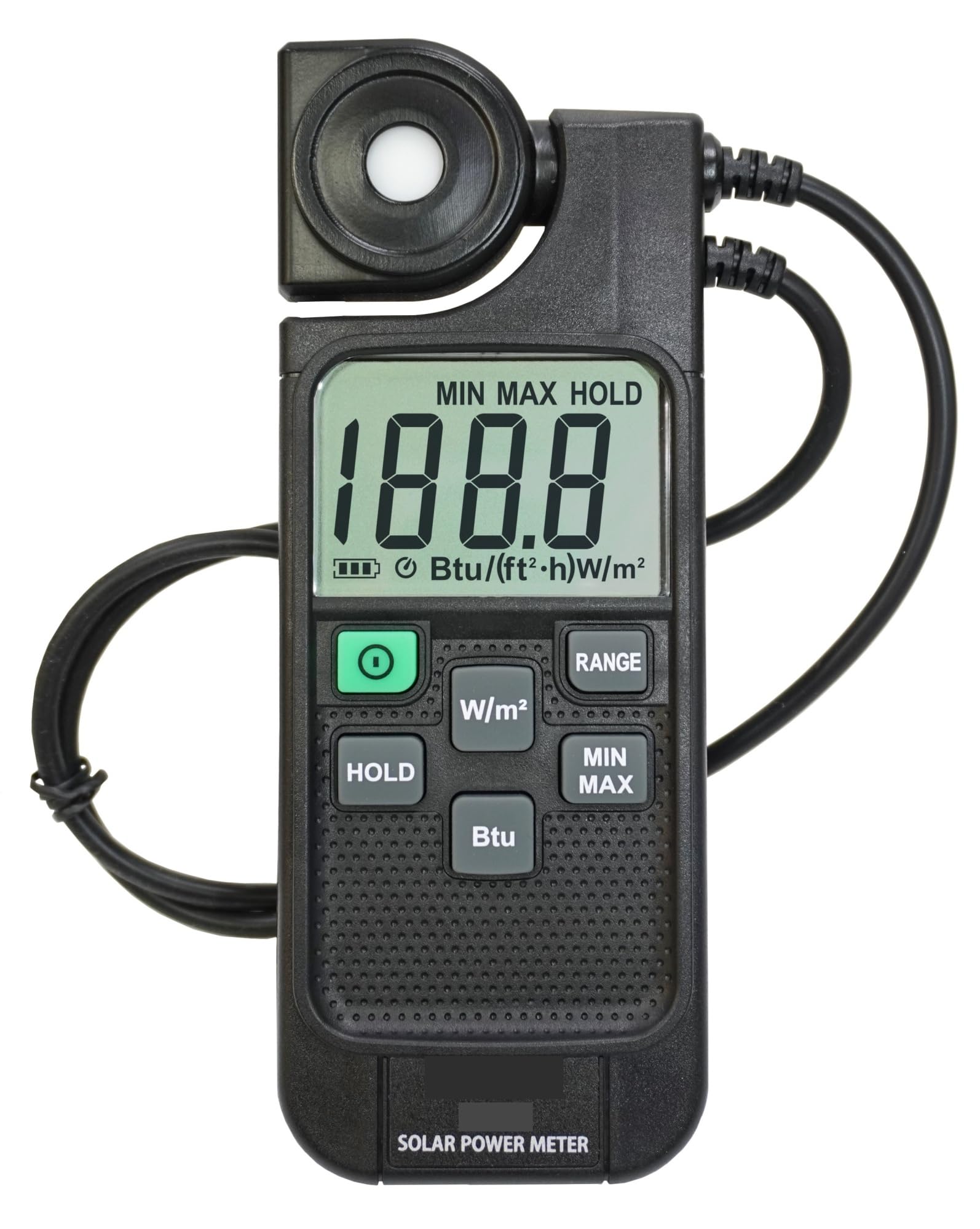 Misuratore di energia solare for impianti fotovoltaici Display LCD retroilluminato 2 campioni/secondo 0,1 W/m
