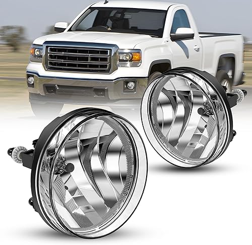Ensamble de luces antiniebla Groking, luces antiniebla Sierra 2007-2014, lámparas antiniebla compatibles con Sierra 2007 2008 2009 2010 2011 2012