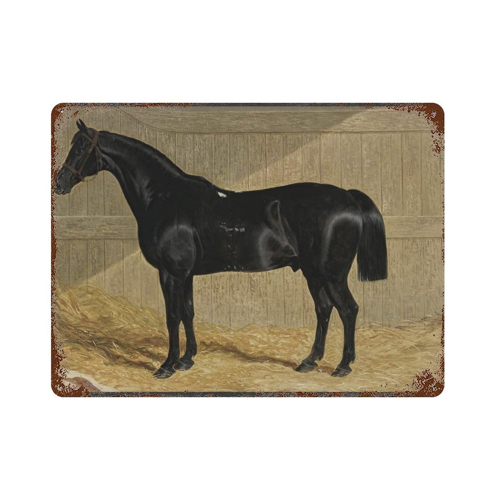 xiaoxiaoshen Equestrian Vintage Horse Wall Decor Art Metal Tin Poster Modern Home Decor Art Home Bar Shop Decorations Vintage Sign 30x40cm