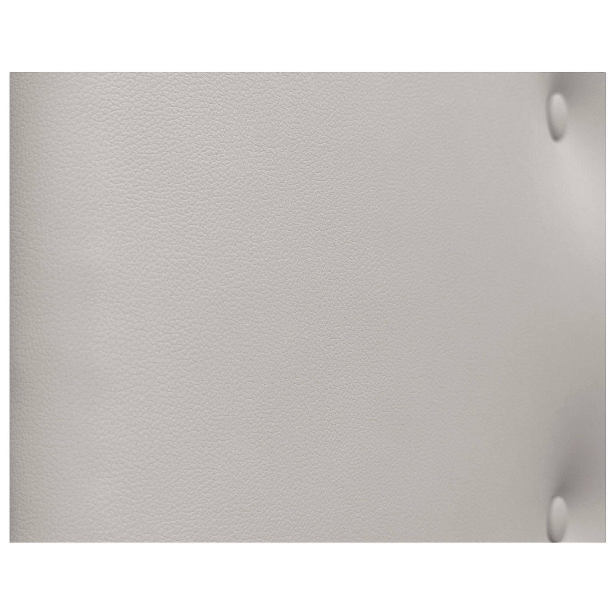 DHOME Testiera in Similpelle o Tessuto AQUALINE Pro con 2 file di bottoni e gambe Testiera imbottita Letto di Lusso (Similpelle Bianco Osso, 135x105cm (Letti 120/135/140))