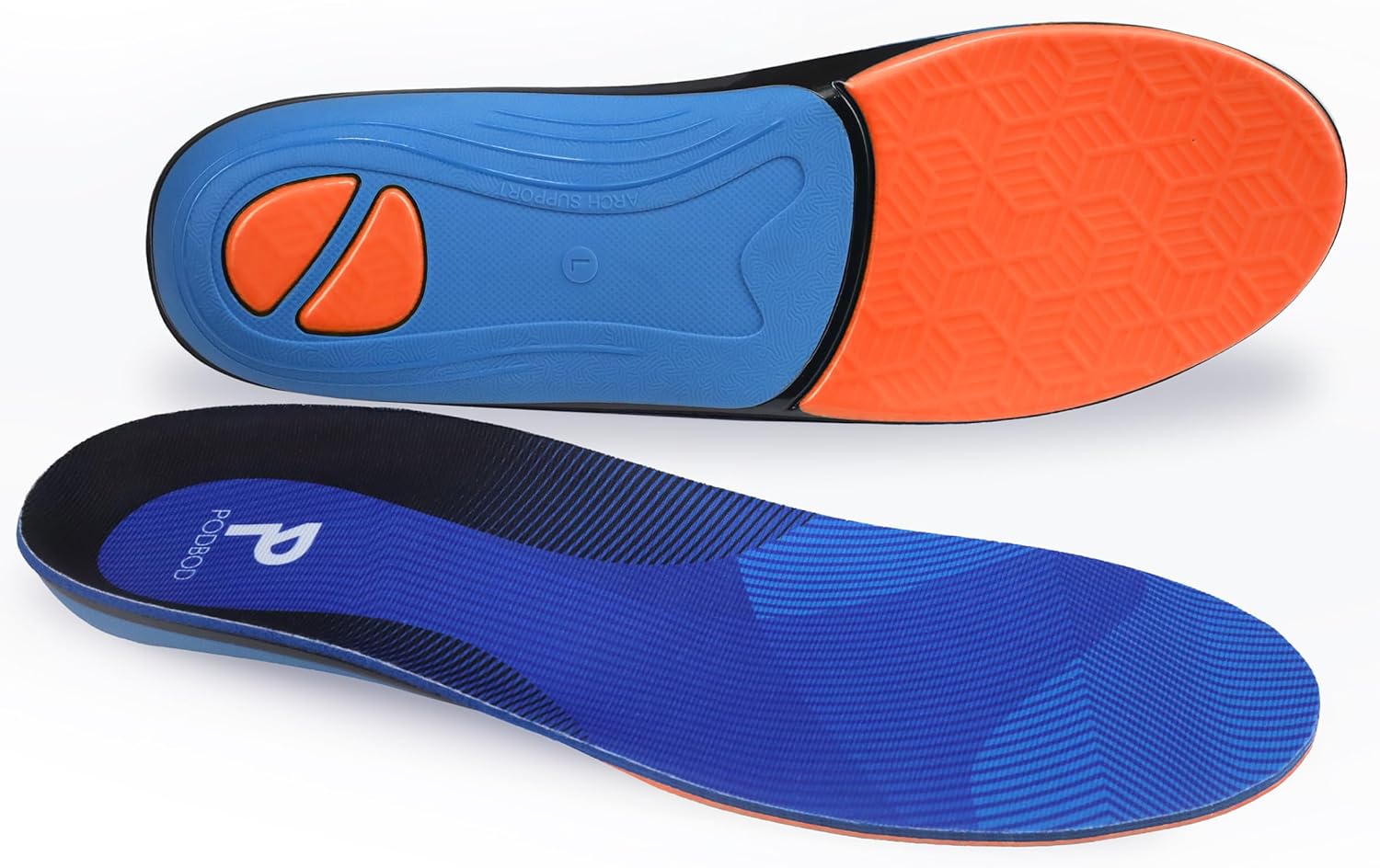 Podiatrist Designed Insoles, Treats Plantar Fasciitis and Foot Pain (Low Arch - Blue, Mens Size 7-7.5, Womens Size 8.5-9) - Image 8