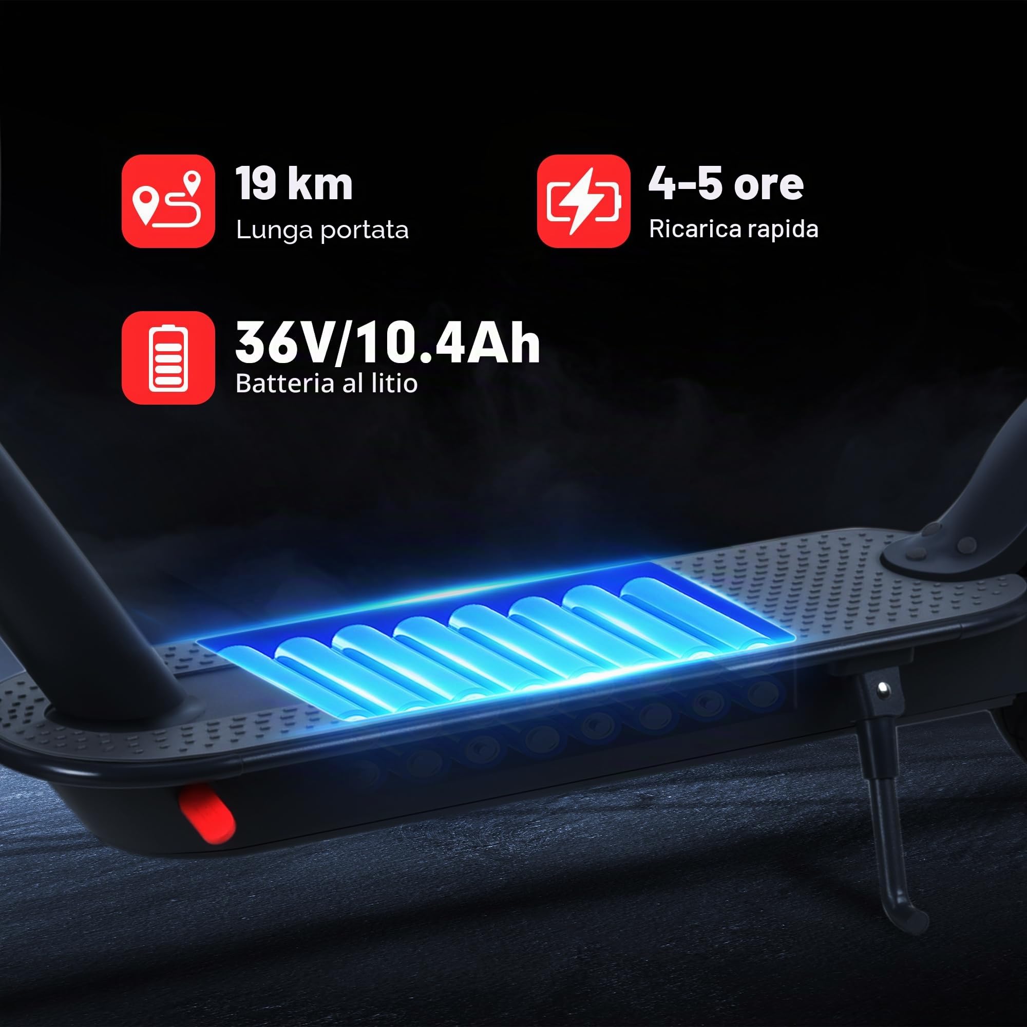 Monopattino Elettrico Mankeel per Adulti, Batteria da 48 V/10,4 Ah/15 Ah, Autonomia Massima 40-65 km, Velocità Massima 25 km/h, Sospensioni a Doppio Ammortizzatore
