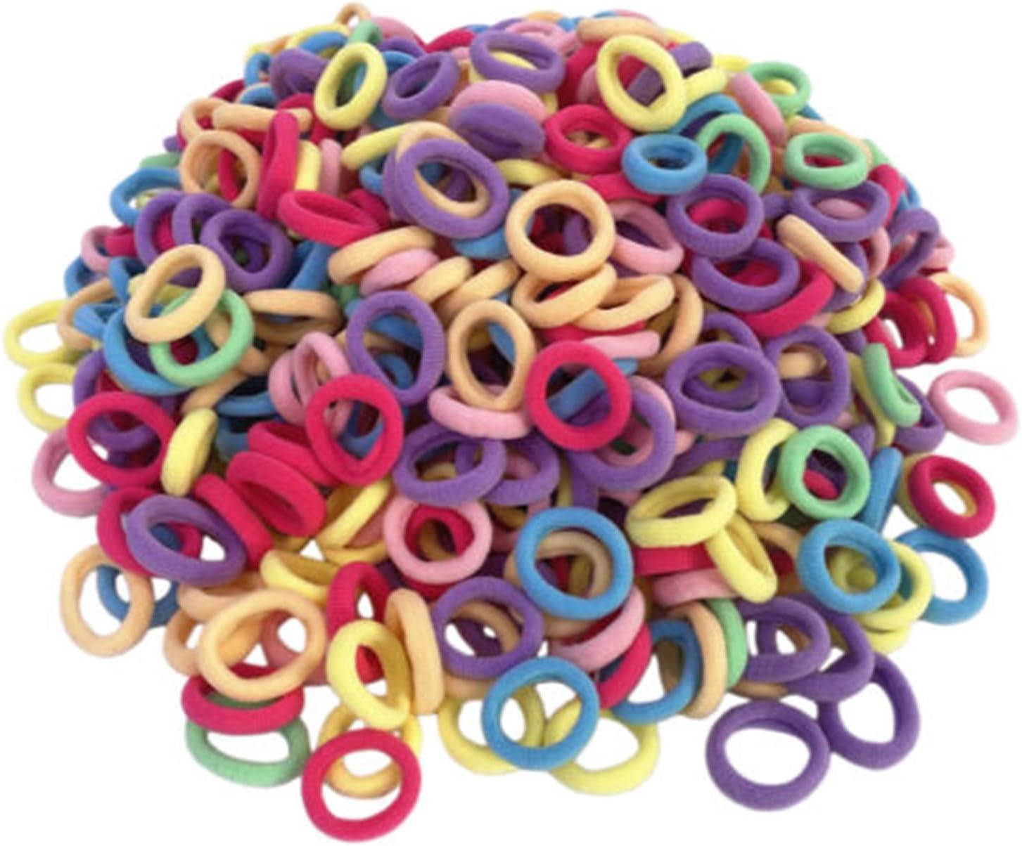 500 Pcs Light Stripe Cloth Loom Bands Refill, Elastic Fabric Loom Loops image 5
