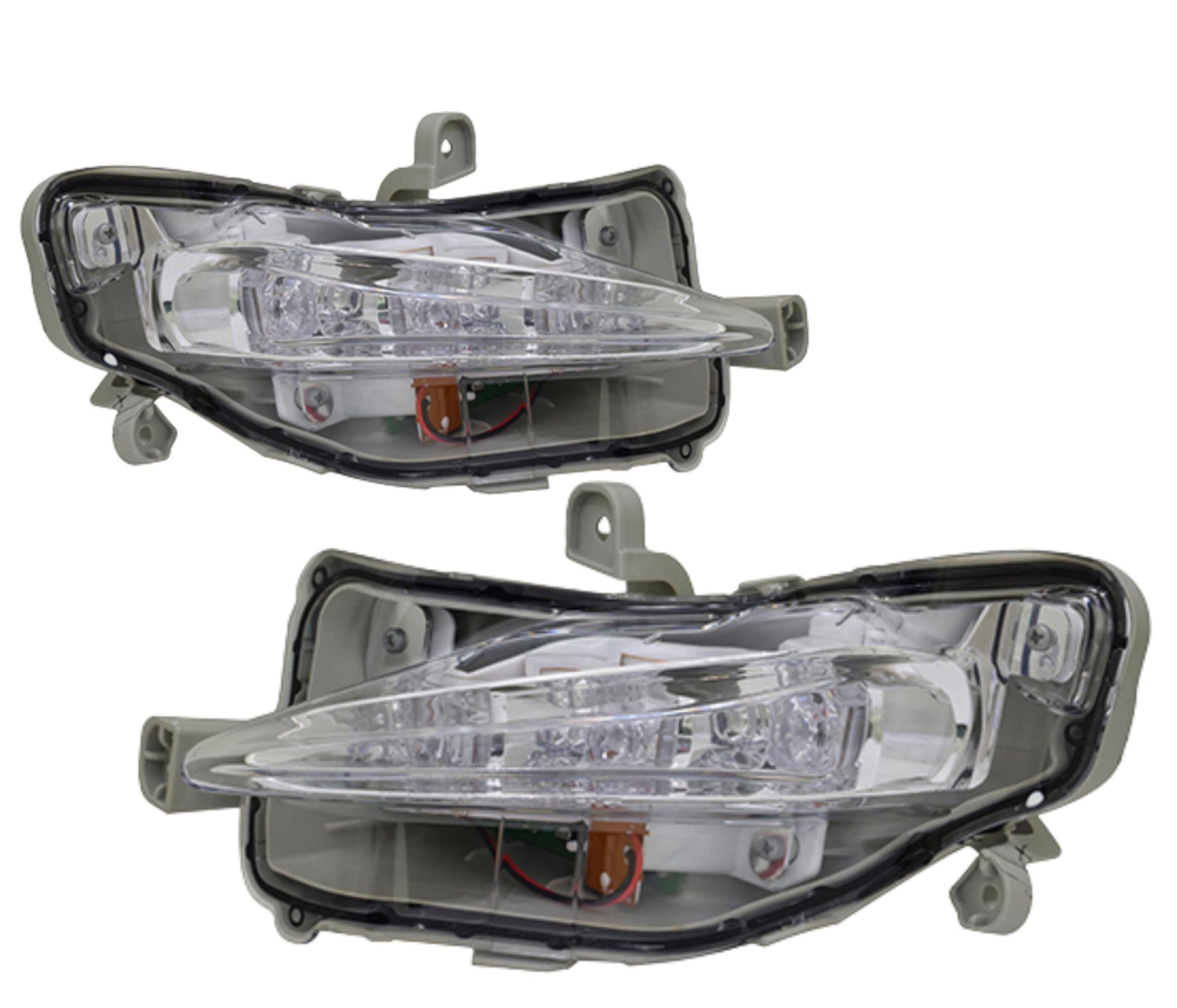 Replacement For Toyota 2017 2018 2019 Corolla LE Eco/LE/XLE LED Daytime Running Lamp Assembly with Bulb Right&Left/Passenger&Driver Side TO2563102 TO2562102, 81430-02020 81440-02020 CAPA