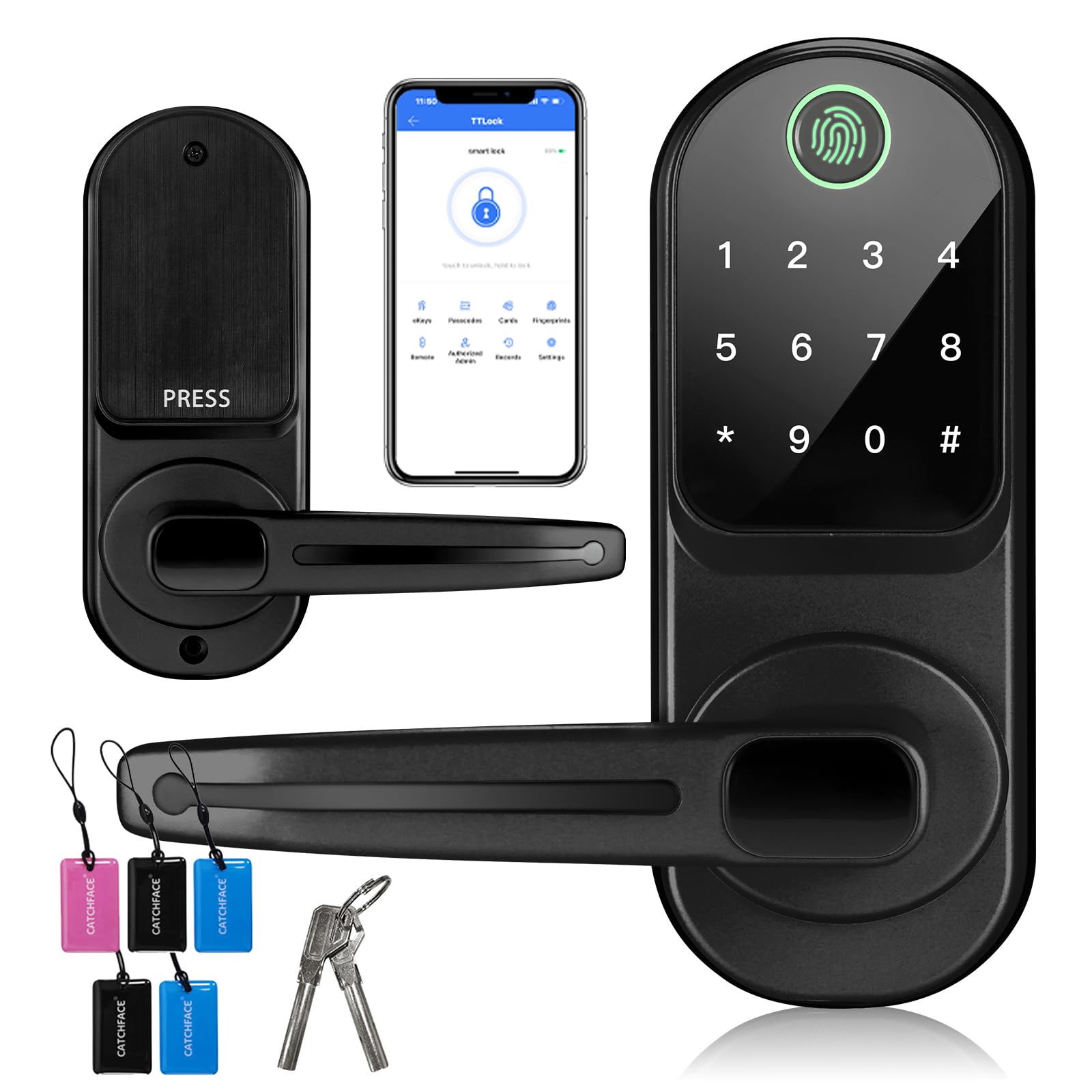CATCHFACE Fingerprint Door Lock TTLock Smart Lock Biometric Door