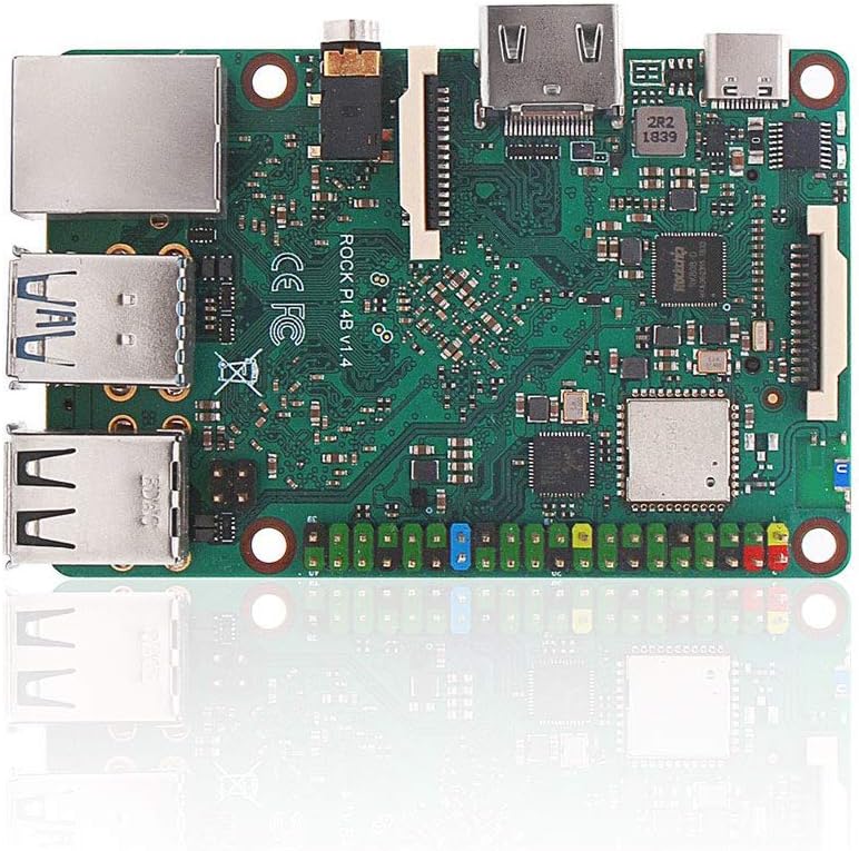 Rock Pi 4B RK3399 Single Board Computer LPDDR4 4GB with Dualband 2, 4/5GHz WLAN/Bluetooth 5.0