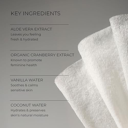 Miniatura 3 de Woo More Play Freshies toallitas de intimidad femenina totalmente naturales con agua de coco y aloe vera, promueve la salud femenina y ayuda a