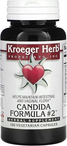 Kroeger Herb Co Candida Formula #2, 100 Cápsulas Vegetarianas