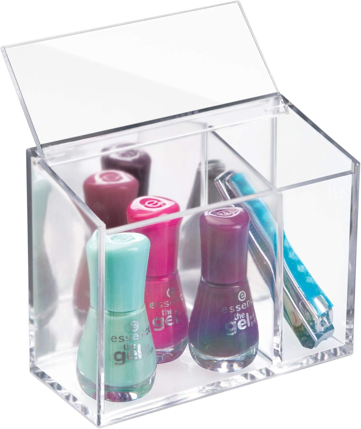 InterDesign Kozmetik Organizer Kapaklı,Kendinden Yapışkanlı